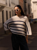 Wollen trui fleur stripe pullover