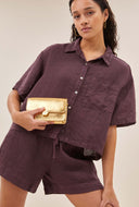 Metallic tas loua gloss bag