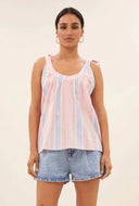 Licht roze top mingo gloss stripe