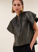 Gouden vina metallic blouse