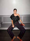 Glanzende simone bubble top
