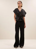 Glanzende simone bubble top