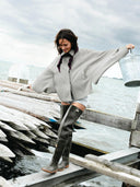 Geruite cape jacket