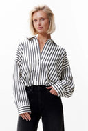 Gestreepte button up blouse