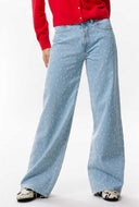 Lichte loose fit jeans met textuur