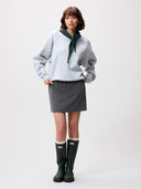 Lichtgrijze raglan sweater