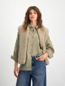 Beige teddy gilet ariana