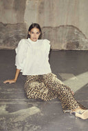 Panterprint broek leocc denim