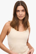 Basis tank top met rib