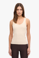 Basis tank top met rib