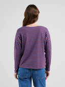 Bordeaux gestreepte longsleeve humledal