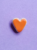 Broche oranje liefde hart