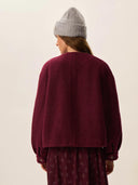 Bordeaux rode wollen jas isadora