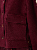 Bordeaux rode wollen jas isadora