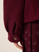 Bordeaux rode wollen jas isadora