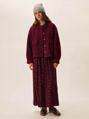 Bordeaux rode wollen jas isadora