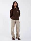 Donkerbruine sweater kenan sweatshirt