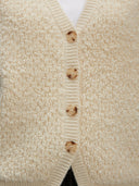 Ecru gebreid gilet yuna