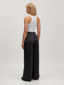 Zwarte pantalon met strikceintuur katie