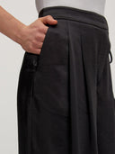 Zwarte pantalon met strikceintuur katie
