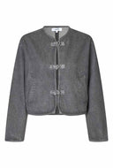 Donkergrijze denim blazer Effine-M