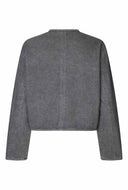 Donkergrijze denim blazer Effine-M