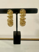 Geometrische goudkleurige draad oorringen