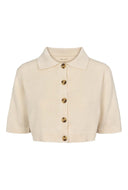 Gebreid cropped vest esrana knit cardigan