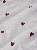 Licht grijze sweater met embroidery hartjes dina