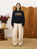 Antraciet sweater tilleul