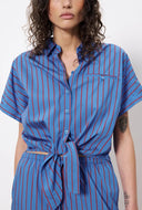 Blauwe blouse carmelle