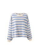 Lichtblauw gestreepte sweater Iris