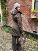 Waterafstotende parka jas met capuchon