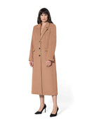 Lange woolblend manteljas