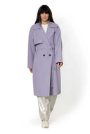 Lila trenchcoat jas new micro twill