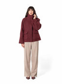 Korte jas van bouclé