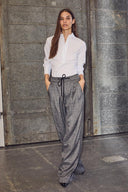Grijs geruite pantalon michelle check tailor tie