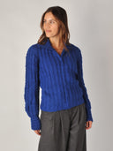 Gebreid alpaca vest ice bomber