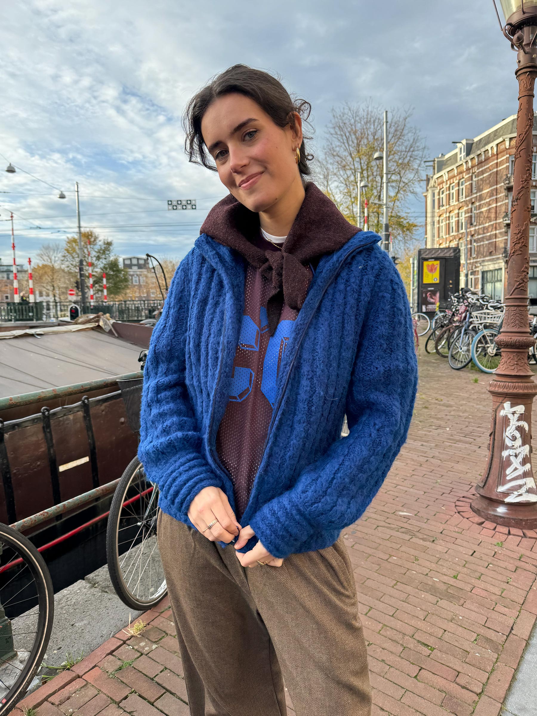 Gebreid alpaca vest ice bomber – Tally-Ho