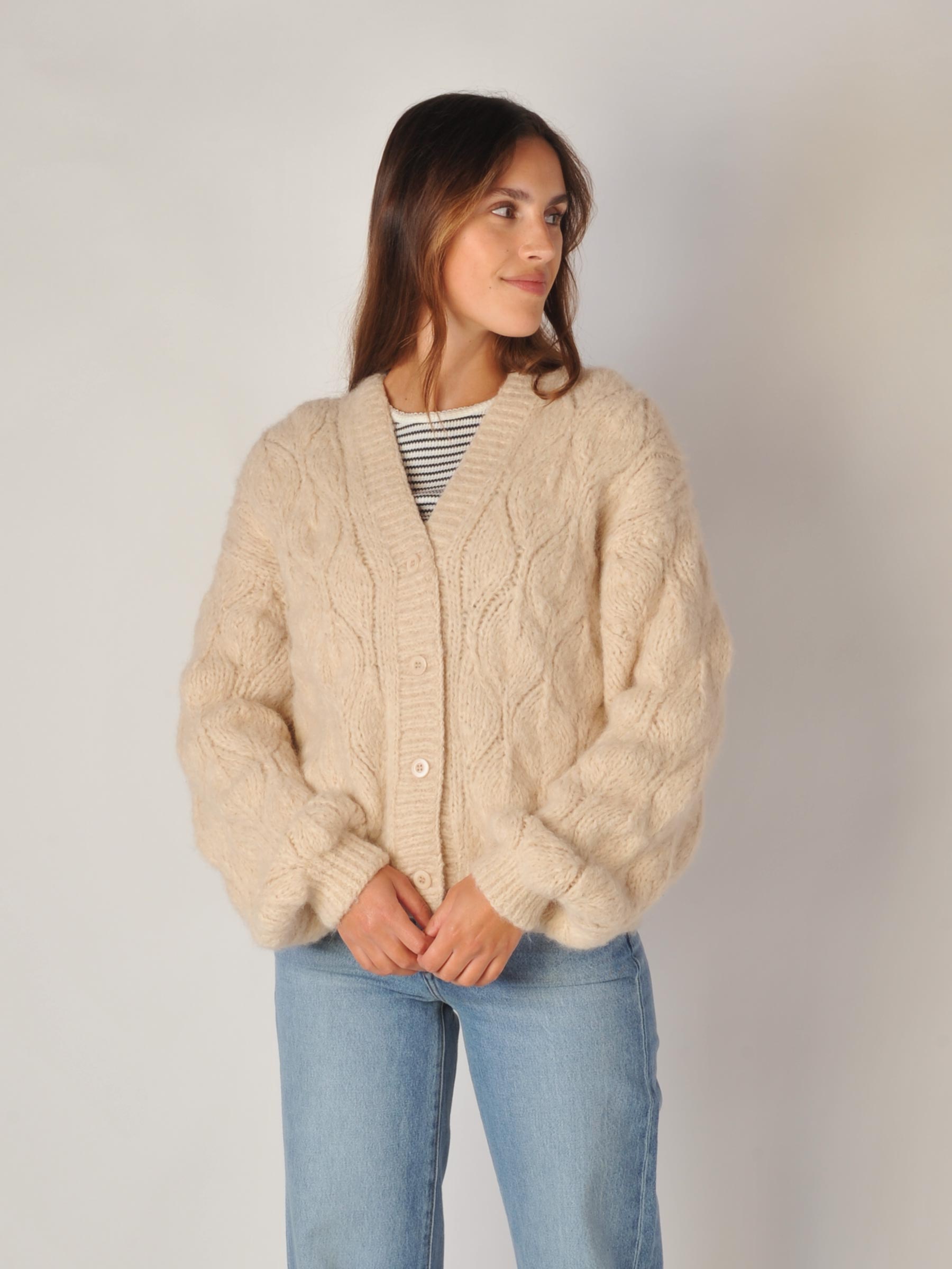 Handgebreid alpaca vest rafaela – Tally-Ho