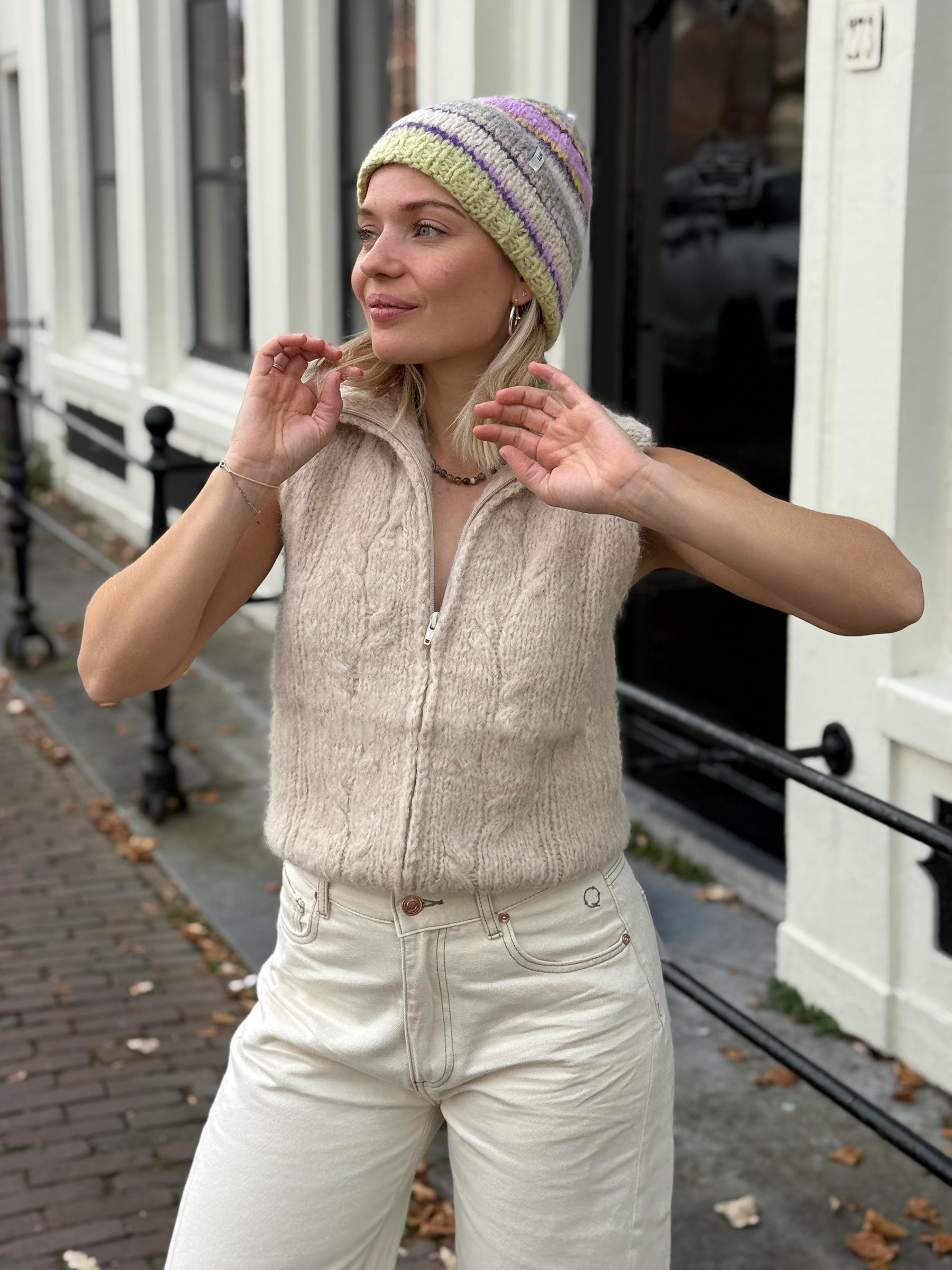 Zacht alpaca gilet met rits chaleco elisa – Tally-Ho