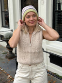 Zacht alpaca gilet met rits chaleco elisa