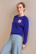 Blauwe sweater febe peachy
