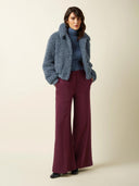 Blauwe teddy jacket isa