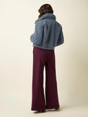 Blauwe teddy jacket isa