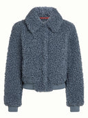 Blauwe teddy jacket isa