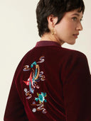 Bordeaux velvet jacket bessie