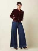 Bordeaux velvet jacket bessie