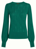 Groene top met opengewerkte details bell