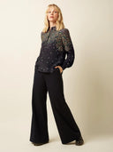 Zwarte wide-leg pantalon chloe pants